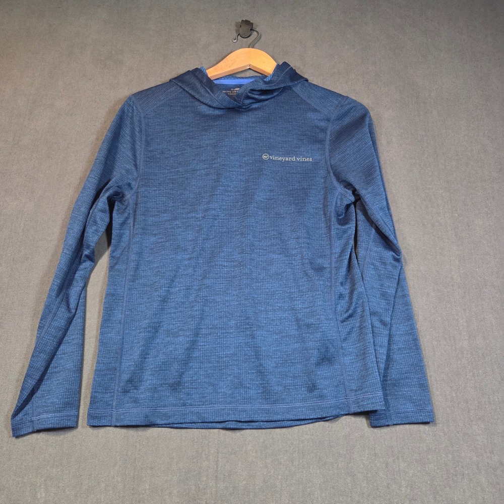 Vineyard Vines On-The-Go Sankaty Hoodie Mens XS Blue Performance 1K002632